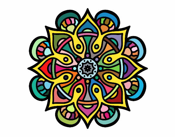 Dibujo Mandala mundo árabe pintado por Linamz2