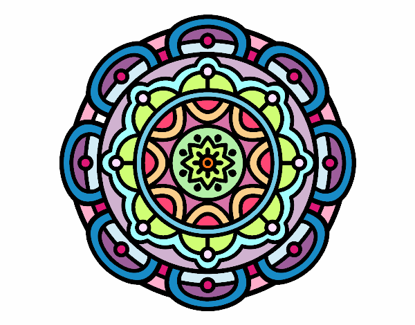 Dibujo Mandala para la relajación mental pintado por Manuela26