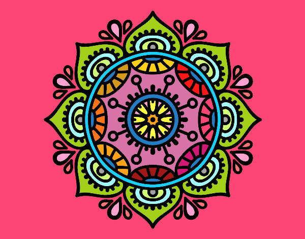 Dibujo Mandala para relajarse pintado por marga2016