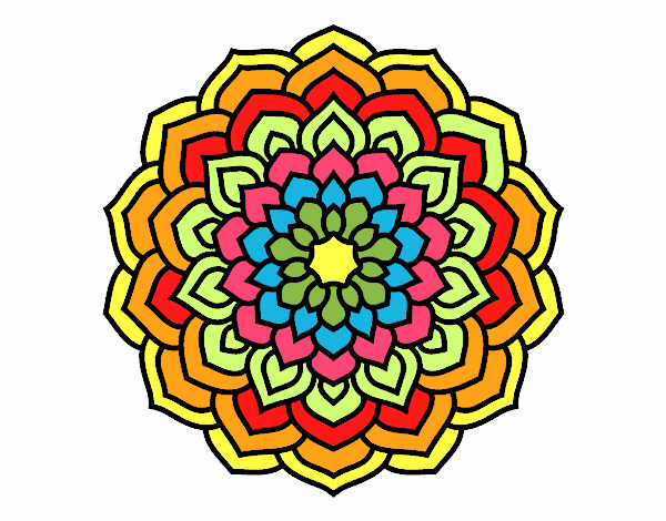 Dibujo Mandala pétalos de flor pintado por fatima25