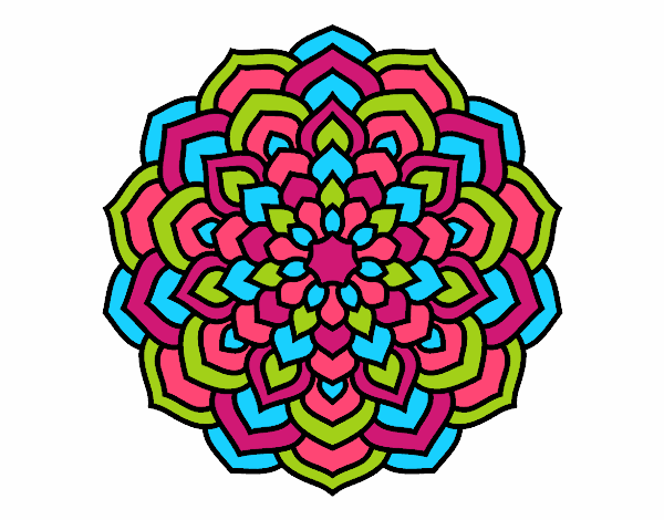 Dibujo Mandala pétalos de flor pintado por Kiminari