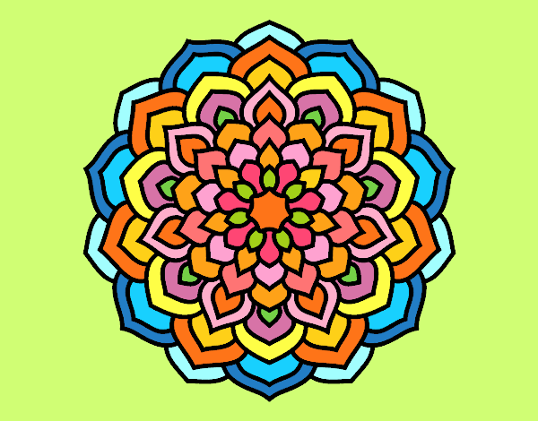 Dibujo Mandala pétalos de flor pintado por marga2016
