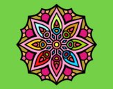 Dibujo Mandala simetría sencilla pintado por marga2016