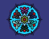 Dibujo Mandala simétrica pintado por buba