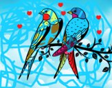 Dibujo Pareja de pájaros pintado por AmyyErin