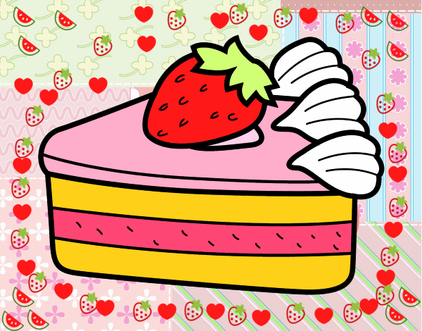 Dibujo Tarta de fresas pintado por soficienta