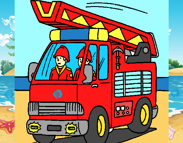bomberos en la playa