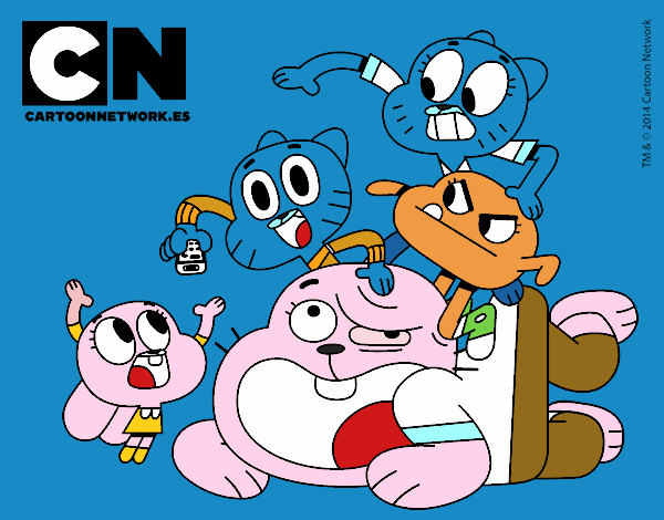 Dibujo Grupo de Gumball pintado por humbertoen