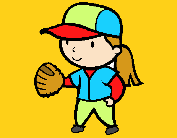Dibujo Jugadora de béisbol pintado por starlimon