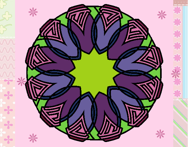 Dibujo Mandala 37 pintado por pierrot43