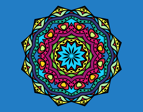 Dibujo Mandala con estratos pintado por sandrasobi