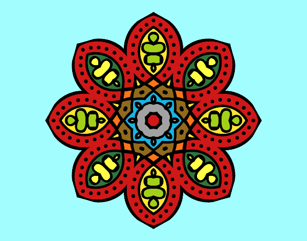 Dibujo Mandala de inspiración árabe pintado por AZUL5