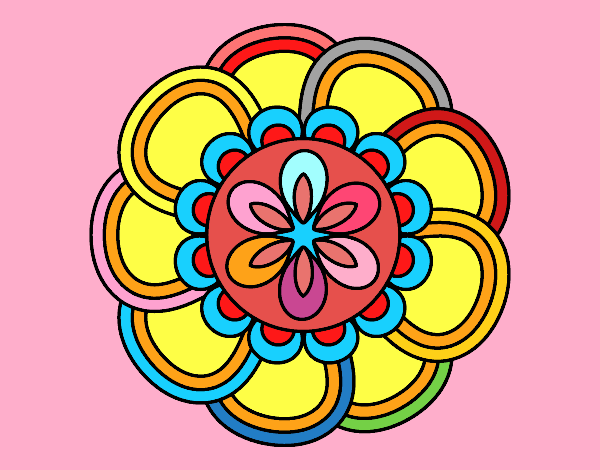 Dibujo Mandala de pétalos pintado por marga2016