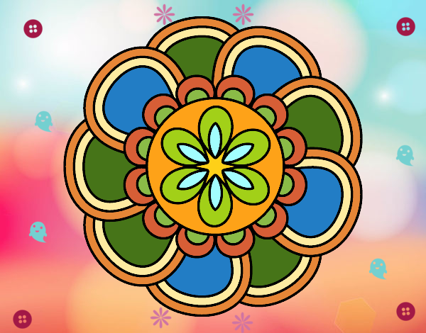 Dibujo Mandala de pétalos pintado por yoanna3012