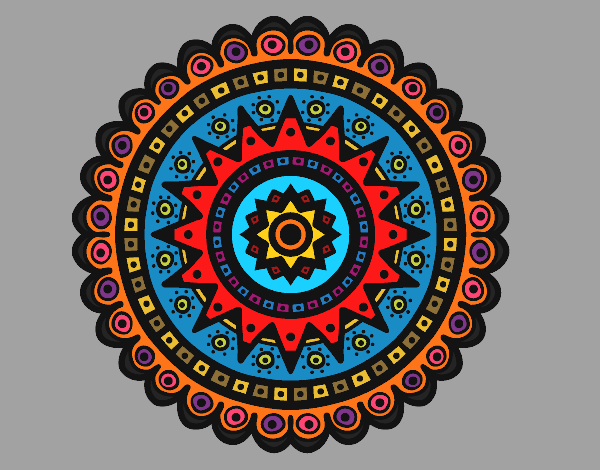 Dibujo Mandala étnica pintado por sandrasobi
