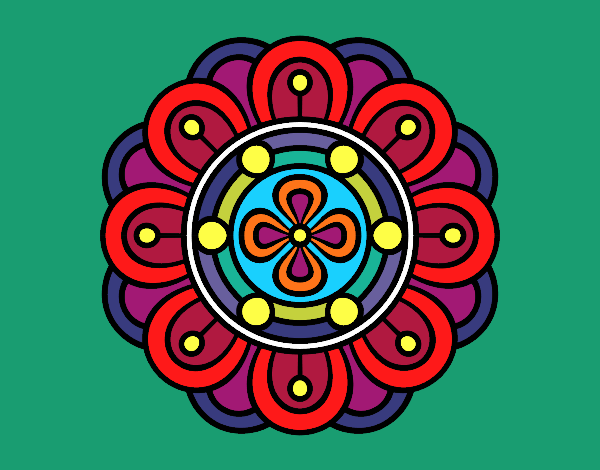 Dibujo Mandala flor creativa pintado por sandrasobi