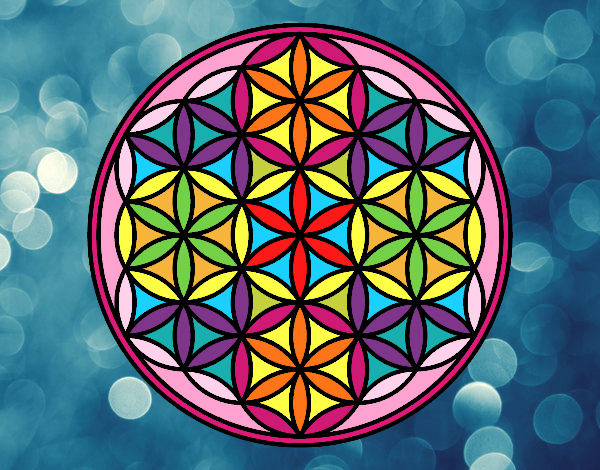 Dibujo Mandala flor de vida pintado por sandrasobi
