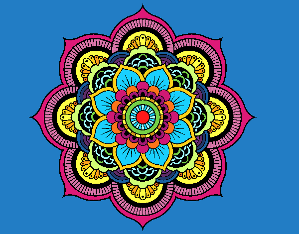 Dibujo Mandala flor oriental pintado por sandrasobi