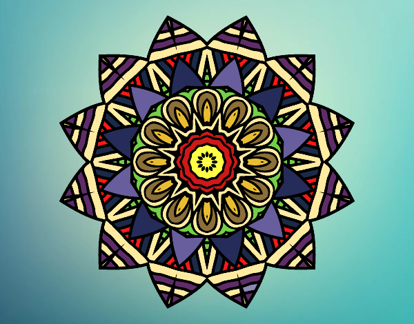 Dibujo Mandala frutal pintado por pierrot43