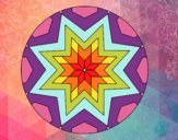 Dibujo Mandala mosaico estrella pintado por nici95