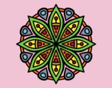 Dibujo Mandala para la concentración pintado por AZUL5