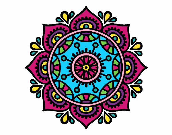 Dibujo Mandala para relajarse pintado por Krola