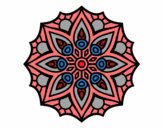 Dibujo Mandala simetría sencilla pintado por Fine16
