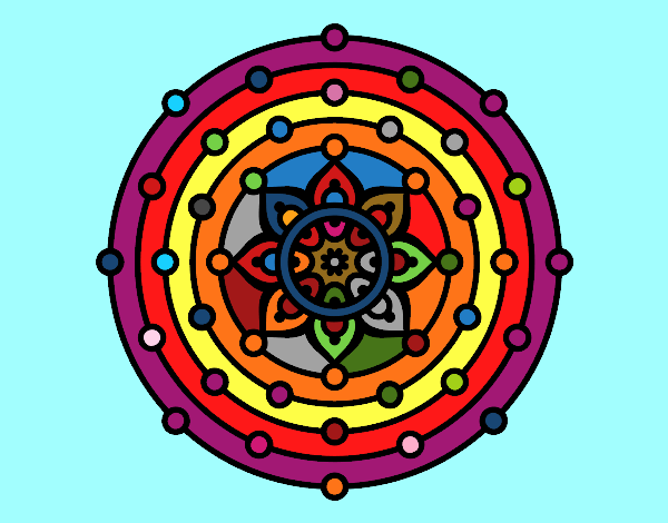 Dibujo Mandala sistema solar pintado por stocn