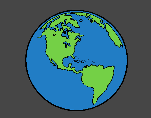Dibujo Planeta Tierra 1 pintado por neguencho