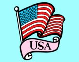 Dibujo Bandera de los Estados Unidos pintado por majo5737