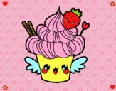 Dibujo Cupcake kawaii con fresa pintado por 2530