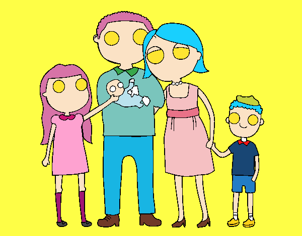 Dibujo Familia unida pintado por zhaucor