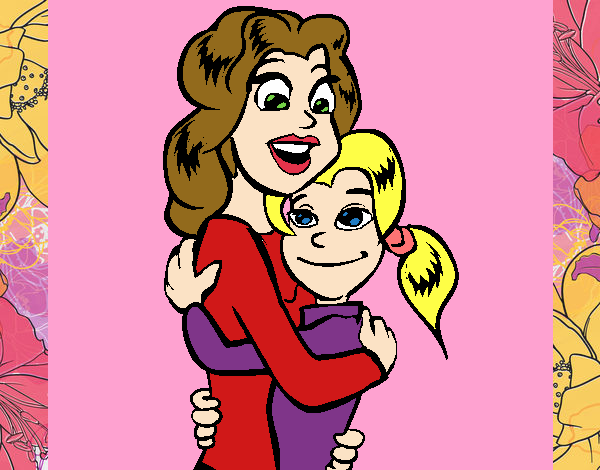 Dibujo Madre e hija abrazadas pintado por DiamondB
