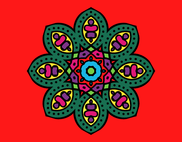 Dibujo Mandala de inspiración árabe pintado por buba