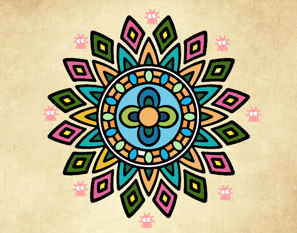 Dibujo Mandala destellos pintado por yoanna3012