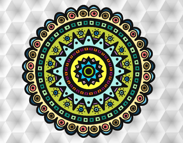 Dibujo Mandala étnica pintado por Hecso
