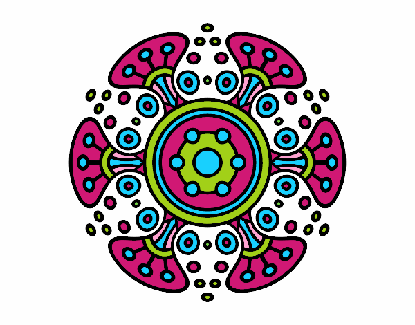 Dibujo Mandala mundo lejano pintado por veroleru