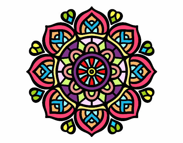 Dibujo Mandala para la concentración mental pintado por natalyest