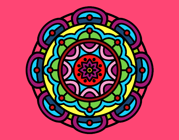 Dibujo Mandala para la relajación mental pintado por cpm2016
