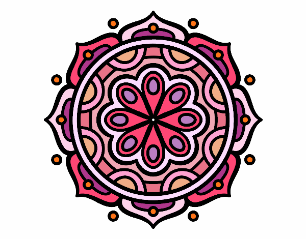 Dibujo Mandala para meditar pintado por natalyest