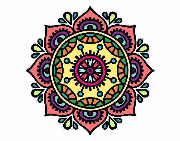 Dibujo Mandala para relajarse pintado por natalyest