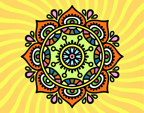 Dibujo Mandala para relajarse pintado por woman