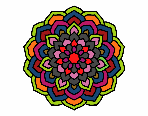 Dibujo Mandala pétalos de flor pintado por nancy1468