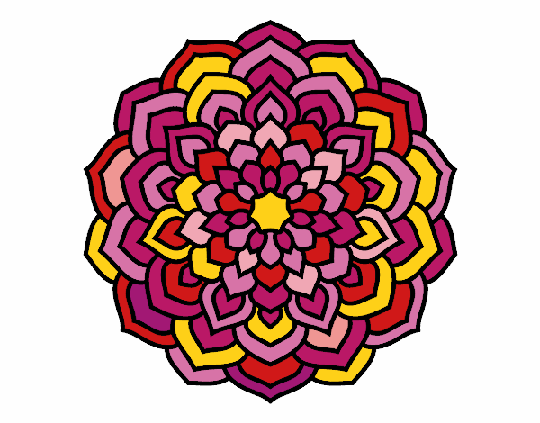 Dibujo Mandala pétalos de flor pintado por nancy1468