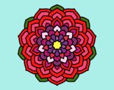 Dibujo Mandala pétalos de flor pintado por romerito