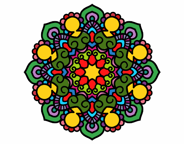 Dibujo Mandala reunión pintado por veroleru