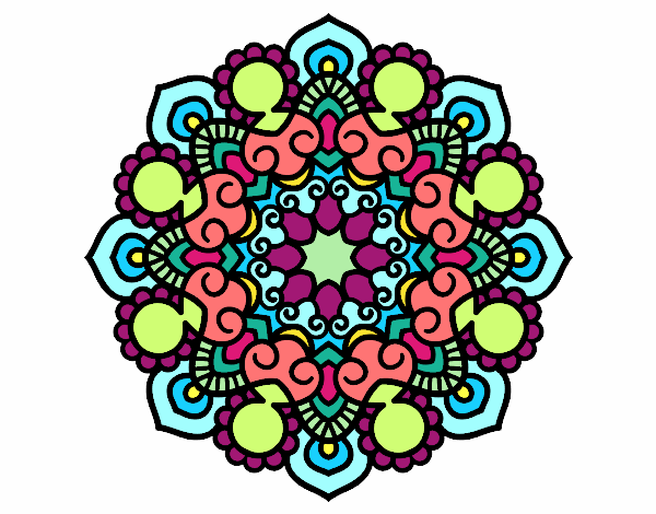 Dibujo Mandala reunión pintado por natalyest