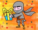 Ninja con un regalo