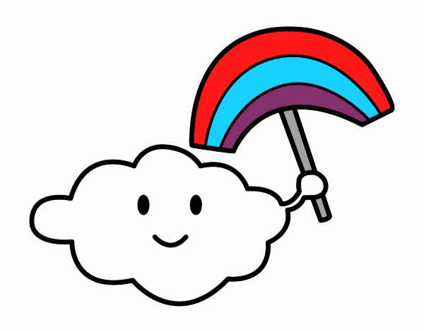 Dibujo Nube con arcoiris pintado por starlimon