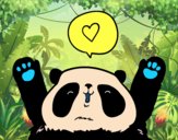 Dibujo Panda enamorado pintado por owendavid
